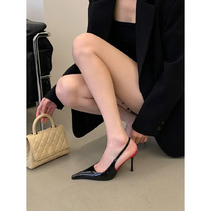 2026 Spring Fashion Sexy Pointed Toe Pumps Women Elegant Thin Heels Wedding Mule Ladies Shoes Zapatos De Mujer