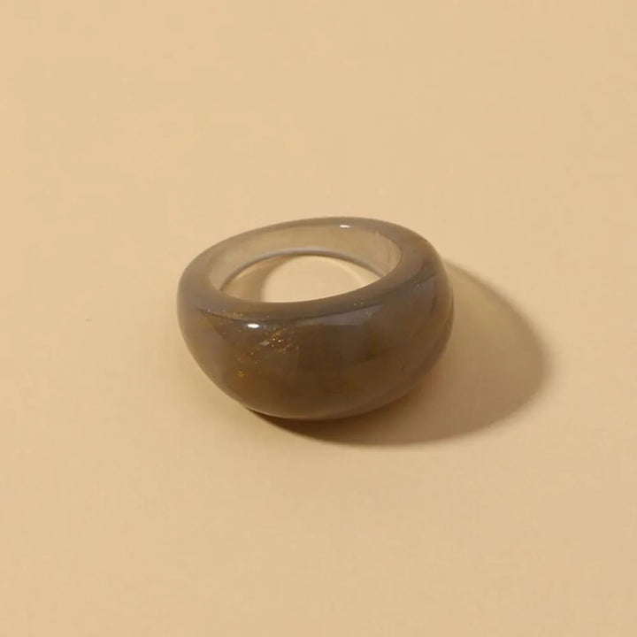 Round Rings For Women Big Kpop Finger Ring For Girls Punk Resin Ring