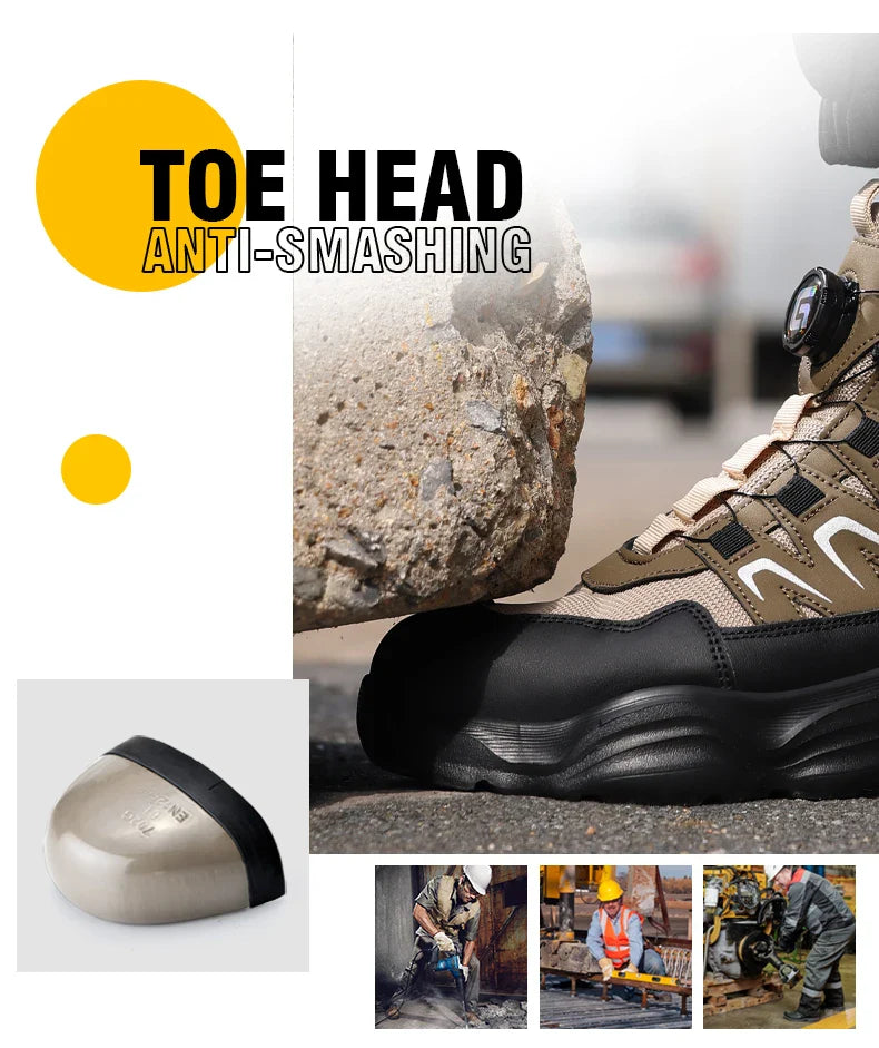 High-top men's work shoes and workwear series for all four seasons