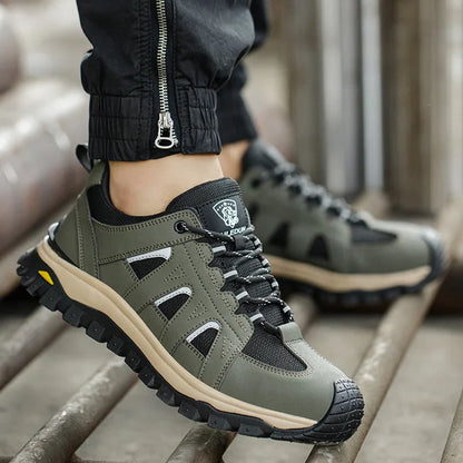 Steel Toe Safety Shoes Men Work Safety Boots Lightweight Breathable Comfortable Sneakers Men Boots Slip-resistant shoes
