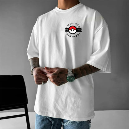Printing T-shirt Men's Women's 2025 Summer Loose Cotton Street Trend Brand Top