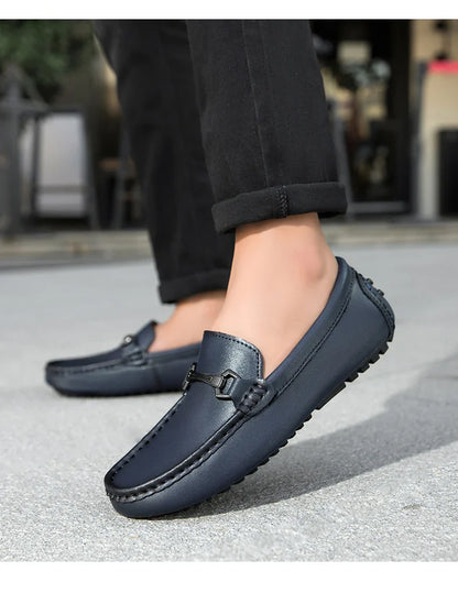 Genuine Leather Men Casual Shoes Luxury Brand Mens Loafers Moccasins Breathable Slip on Italian Driving Shoes Chaussure Homme