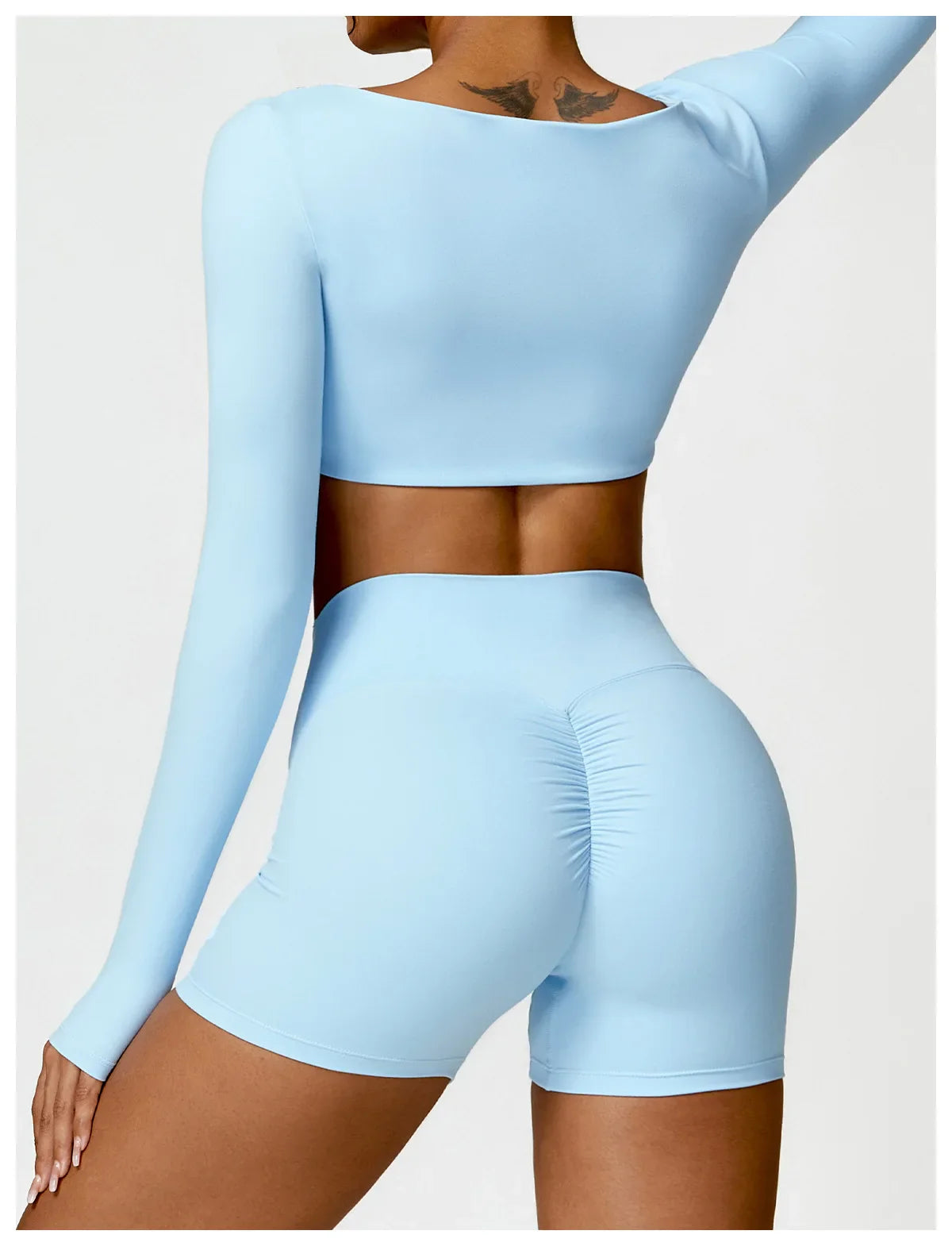Summer 2PCS Yoga Suit Sports Set Women Quick-Dry Gym Set Women Tracksuit Running Workout Long Sleeve Sports Shirt Yoga Clothing