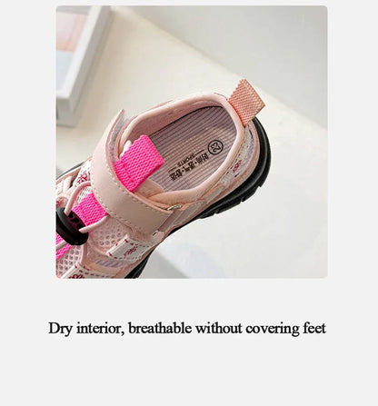 Children Sport Sandals Baby Soft Breathable Beach Sandals Summer Boys Girls Hollow Cool Running Shoes Kids Buckle Sandals