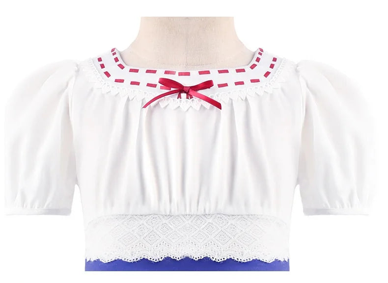 Birthday Girls Party Dresses Halloween Luisa Cosplay Costume Elegant Lace Princess Dress For Girl Encanto Role-play Outfits