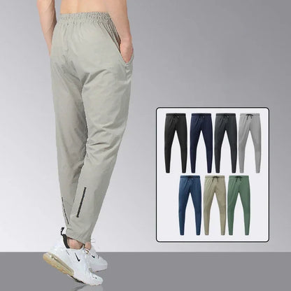 New Pencil Pants Tight Jogging Casual Mens Running Breathable Quick-Drying Ice Silk Outdoor Gym Sports Fashion Fitness Pant