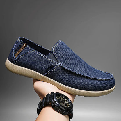 Large Size Canvas Shoes Men's Slip-On Loafers Casual Breathable Independent Station Cross-Border Shoes Adult Low Heel Rubber