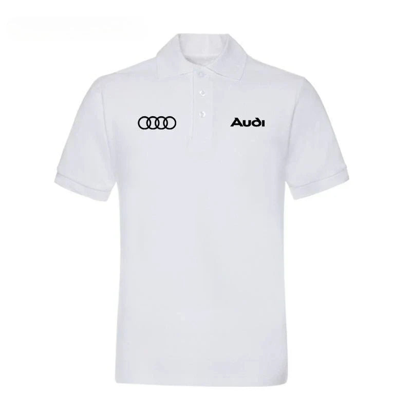 POLO shirt men's pure cotton short-sleeved T-shirt car 4s shop lapel overalls car club clothes summer