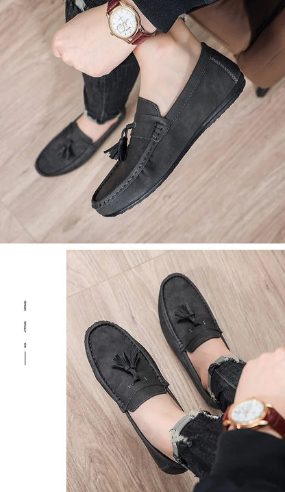 Outdoor Fashion Men's Casual Shoes Comfortable Male Loafers Non-slip Walking Sneakers Breathable Flats Driving Shoes Lazy Shoes