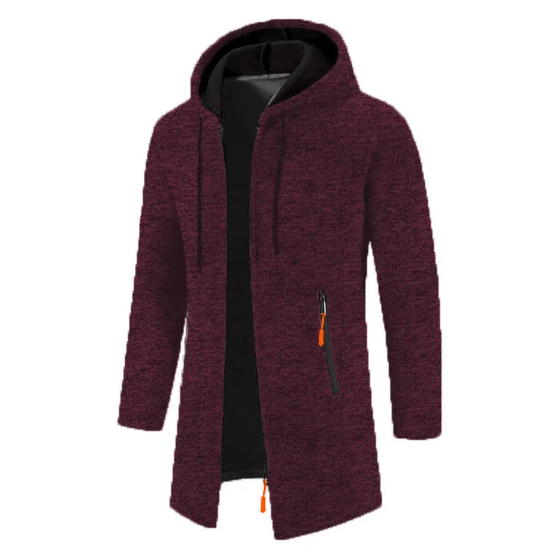 Men's Hoodies SpringAutumn CasualSolid Hooded Zip-Up Sweatshirts LongSleeve Knit Hoodie Men Sweatshirt Streetwear Hoody Cardigan