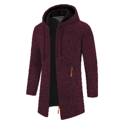 Men's Hoodies SpringAutumn CasualSolid Hooded Zip-Up Sweatshirts LongSleeve Knit Hoodie Men Sweatshirt Streetwear Hoody Cardigan