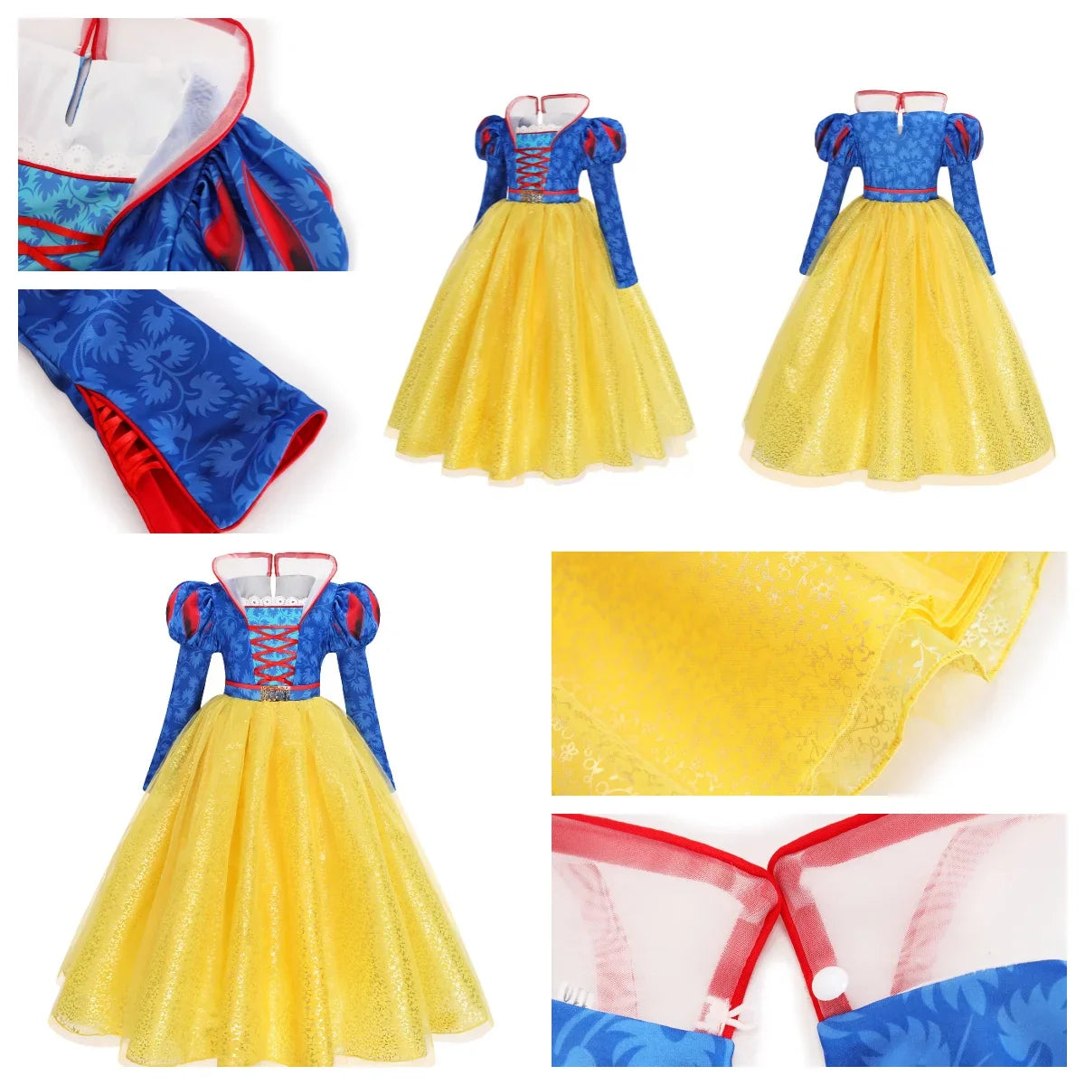 Cinderella Anna Elsa Costume Children Princess Dress for Girls Kids Cosplay Snow White Christmas Carnival Party Disguise Outfit