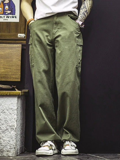 Vintage M51 multi-pocket tactical pants, men's pure cotton cargo pants, outdoor casual long pants for spring, autumn and winter
