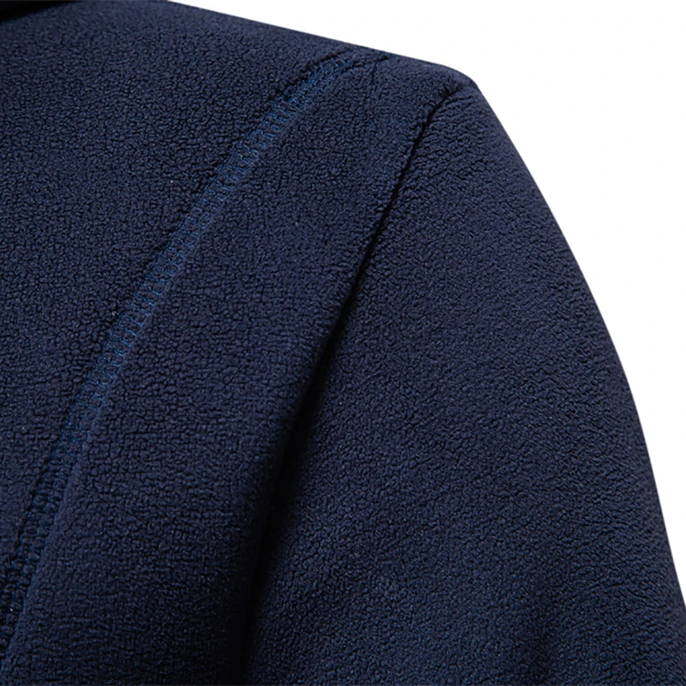 Mens Winter Solid Fleece Hoody High Quality Warm Casual Drawstring Hat Sweatshirt Soft Shell Hoodies for Men