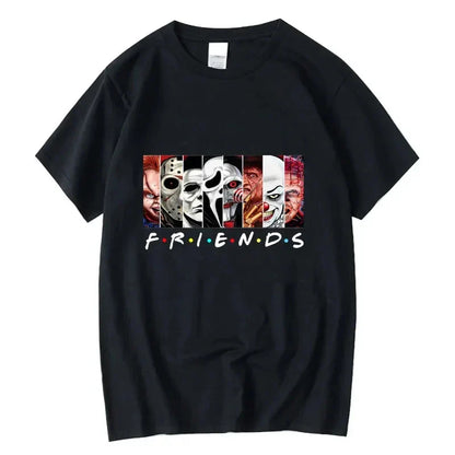 Men's High Quality T-shirt 100% Cotton T-shirt Funny Friends Print T Shirt Loose Summer Cool O-neck Men T-shirt Casual Tops