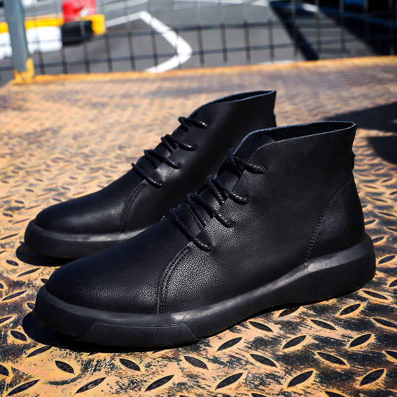 Winter Men Boots High Quanlity Warm Leather Mens Ankle Boots Male Waterproof with Fur Snow Boots Casual Shoes for Men Botas