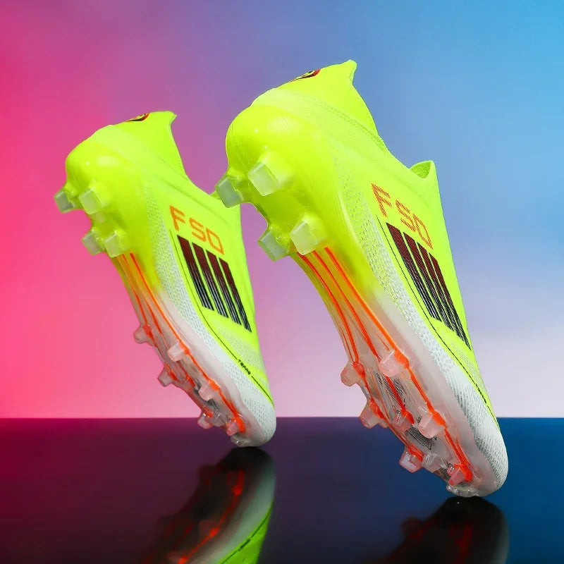 Men Football Boots Training Breathable Drop Shipping Match Sport Cleats Soccer Shoes FG Ultralight Long Spikes Indoor Sneakers