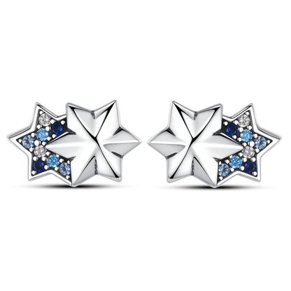 925 Silver Charms Plata De Ley 925 Jewelry Women Fashion Cute Tiny Clear Crystal CZ Stud Earrings Star Starfish Dolphin Earrings