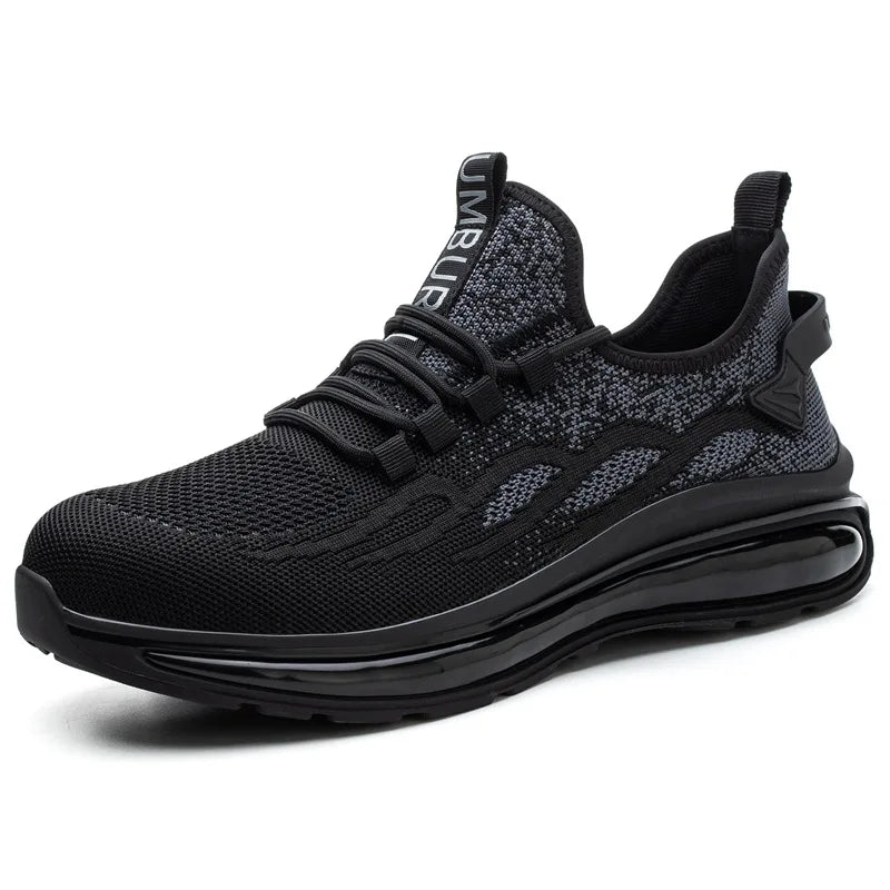 Women Air Cushion Work Safety Shoes For Mesh Breathable Sneakers Steel Toe Shoes Anti-puncture Safety Protective Shoes Anti-slip