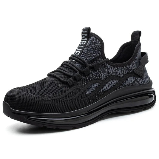 Women Air Cushion Work Safety Shoes For Mesh Breathable Sneakers Steel Toe Shoes Anti-puncture Safety Protective Shoes Anti-slip