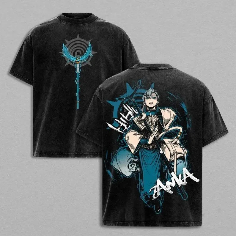 Gachiakuta Vintage Anime Washed Shirt Anime Lover T-Shirt Gift Graphic Print T-Shirt T-shirt Plus Size Cotton Casual Unisex tees