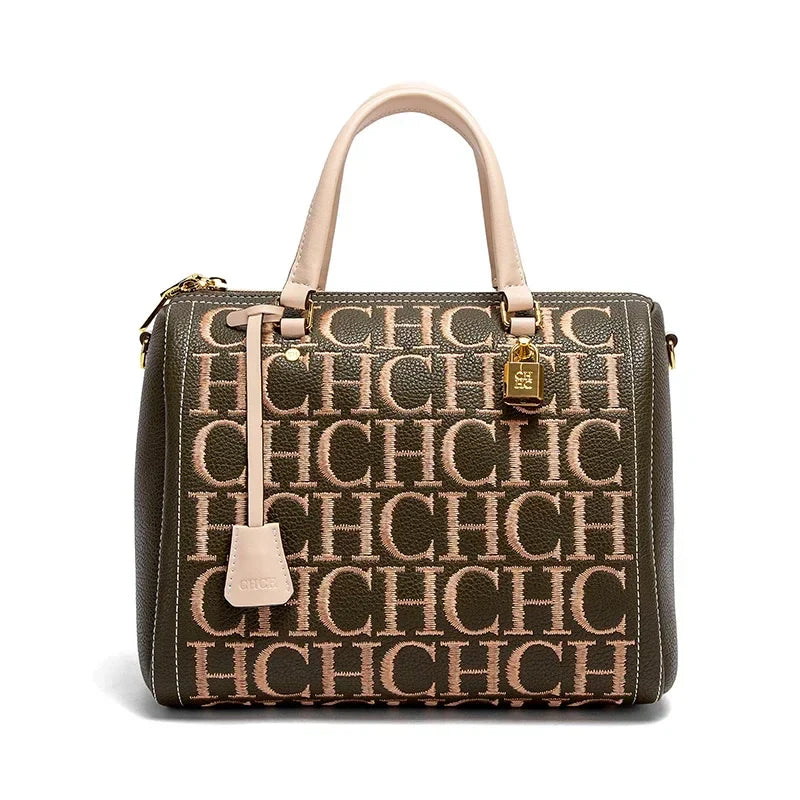 Retro Classic Large Capacity Business Commuter Women's Shoulder Bag Crossbody Bag with Letter Print Design Versatile Women's Bag