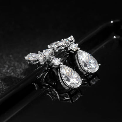 All Moissanite Earrings for Women Wedding Party Luxury Earring Jewelry s925 Sterling Sliver Plated 18k Gold Ear Stud