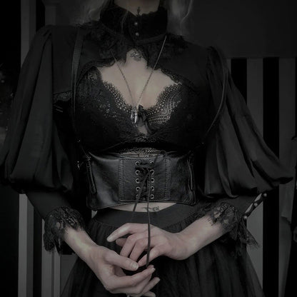 Sleeve Smock High Street Sexy Black Winter Long Sleeve Crop Top Aesthetic Fairy  Blusas Mujer De Moda 2022