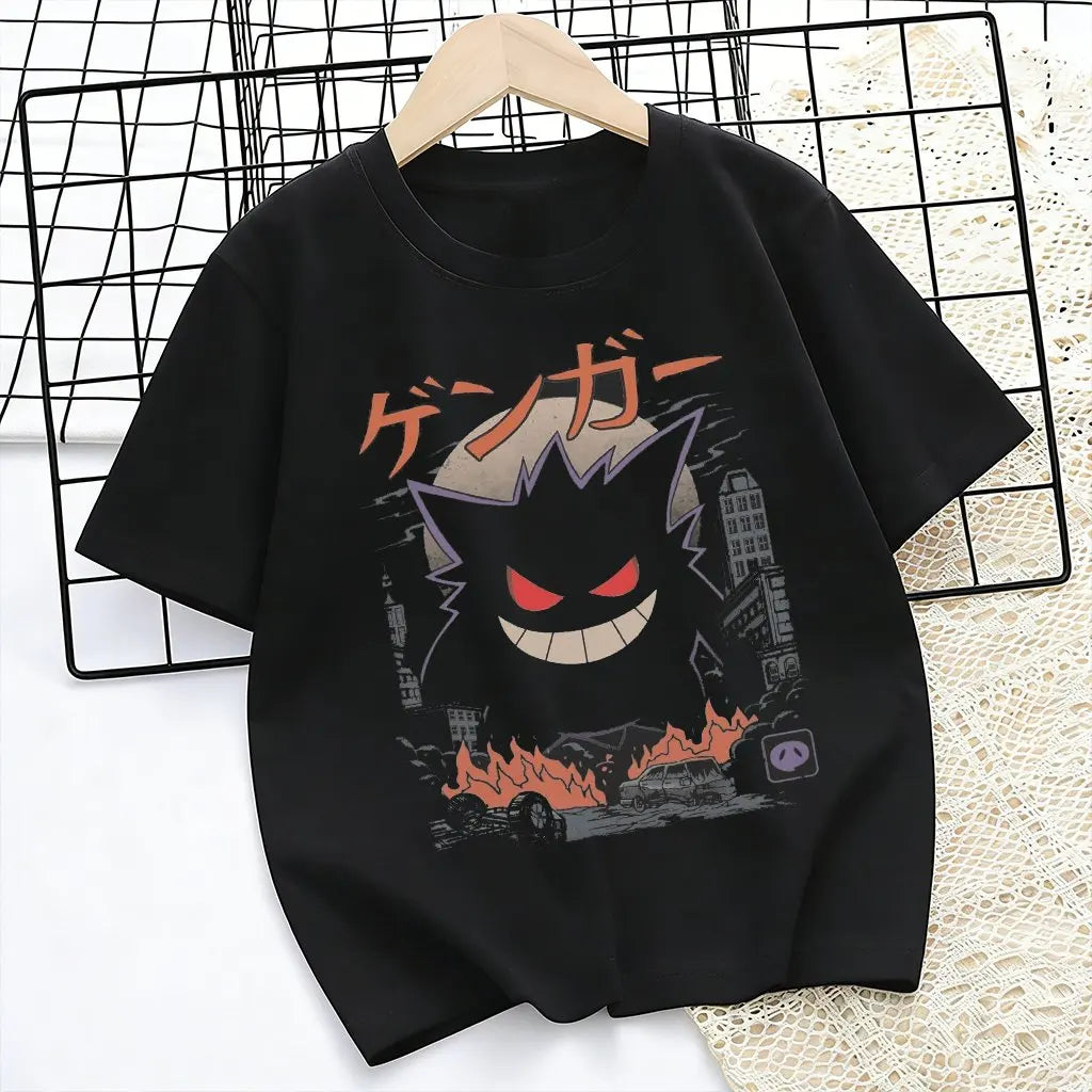 Children's T-shirt Man Women Cotton Casual Short Sleeve Tee Parent-child Clothing 2026 Y2k Summer Fashion Streetwear