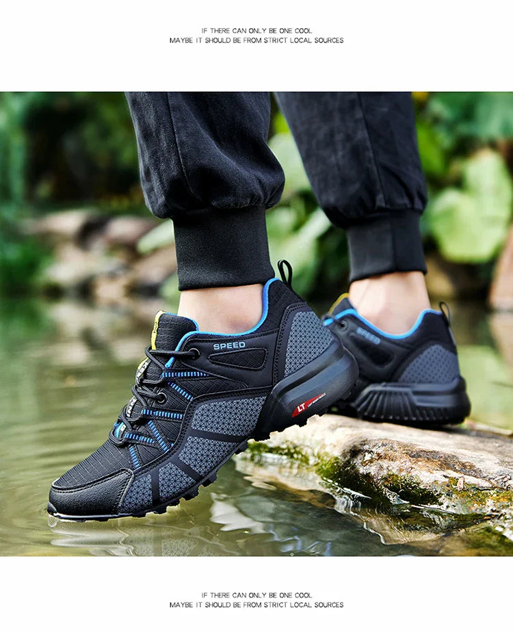 Waterproof Hiking Shoes Men‘s Outdoor Trekking Sneakers Mountain Climbing Camping Trainers Hunting Tactical Boots Bike Shoe Male
