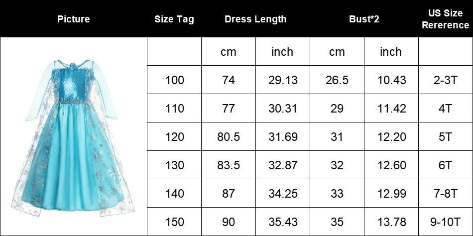 Meninas Rainha da Neve Fantasias Infantis Meninas Festa de Carnaval Baile Vestido Elsa Roupas Infantis Fantasia de Princesa Vestido de Aniversário