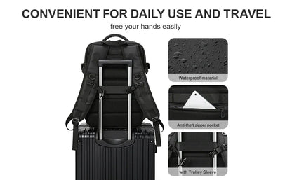 Men Backpack Business Travel Backpack Carry on Waterproof Expandable Backpacks Large Capacity Weekend Traveler Laptop Bag