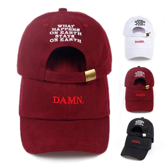 Hats for men and woman Embroidered DAMN. Dad Hat Hip Hop Stitched Kendrick lamar Unstructured Rapper Snapback Baseball Cap