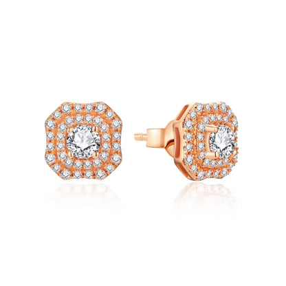 Luxurly D VVS1 Color Moissanite Stud Earrings For Women Top Quality 100% 925 Sterling Silver Sparkling Wedding Jewelry