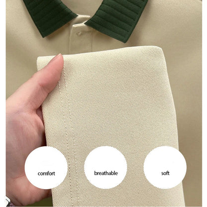 Fashion high-end brand POLO shirt exquisite little dog embroidery lapel T-shirt new comfortable and leisure men's short sleeve