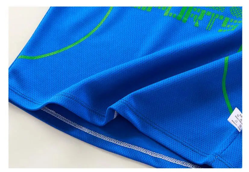 New children's set boys' summer Korean version letter printed quick drying short sleeved shorts sports set