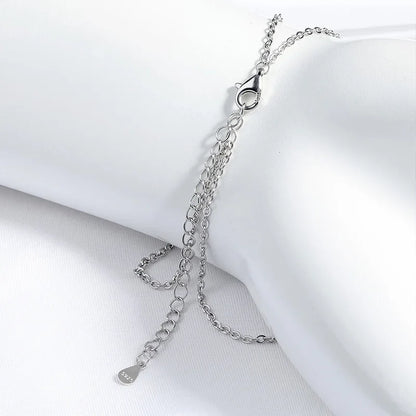 Marquise Cut Bubbles Moissanite Bracelets for Women Adjustable 14-19cm Lab Grown Diamond Chain Pure S925 Silver Jewelry