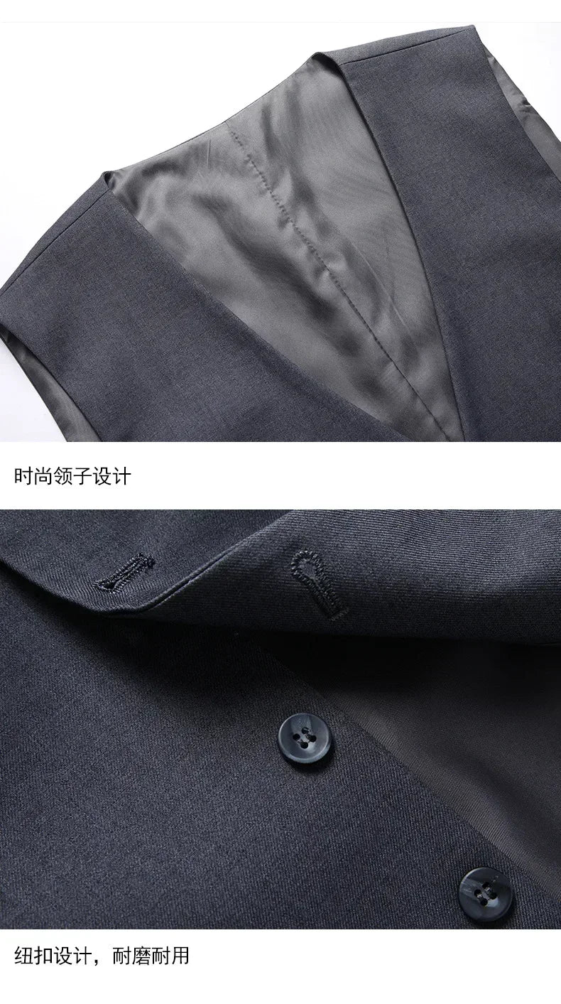 Suit  Outdoor Gentleman Solid-color Men's Fashionable Formal Business Wedding Hosting Banquets Casual and Fitted Gentle Suit