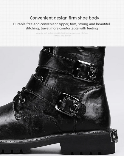 Men's boots four seasons new high-top outdoor casual boots safety protective work boots motorcycle boots plus size outdoor boots