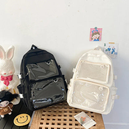 Japanese Style Transparent Ita Bag for Girls Comic Cons Large Capacity Women Backpack Fashion School Bags for College Student JK