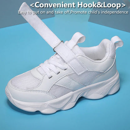 Children's Fashion Sports Shoes Breathable Student Black School Walking Shoes Anti-skid Boys& Girls Casual Running Sneaker