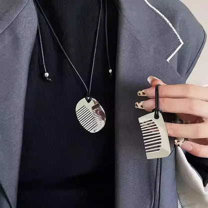 Personality Temperament Comb Pendant Necklace for Women 2024 Trend New Delicate Design Jewelry Fashion Accessories