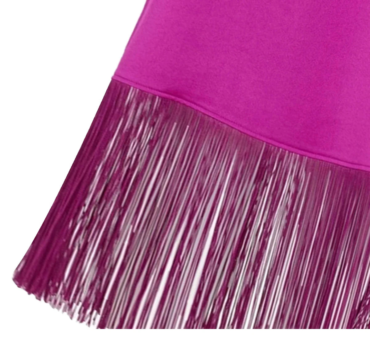 New Women Party Dress Hanging Neck Style Dress High Collar Sleeveless Fringe Skirt Hem Belt Evening Dresse