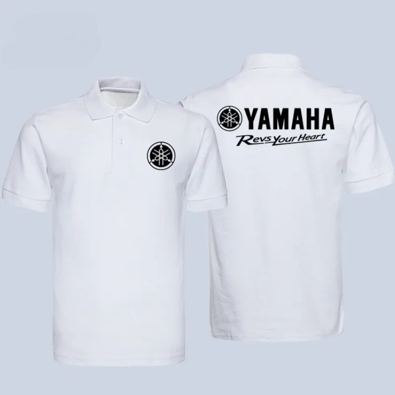 2025 New Hot Fashion Yamaha Locomotive T-shirt Men's Stand-up Collar POLO Shirt T-shirt Bottoming Shirt Cycling Clothes
