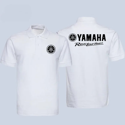 2025 New Hot Fashion Yamaha Locomotive T-shirt Men's Stand-up Collar POLO Shirt T-shirt Bottoming Shirt Cycling Clothes