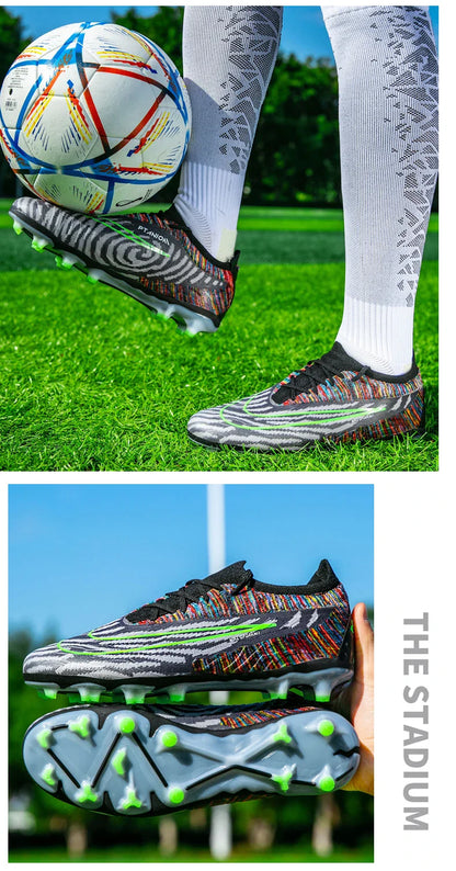 Men Training Football Boots Non-Slip Soccer Shoes Outdoor Cleats Futsal Breathable Sneakers Unisex Comfortable FG/TF Ultralight
