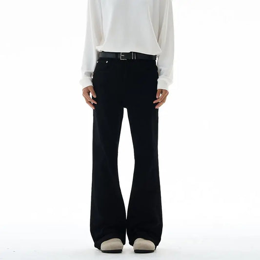 Fashion Men's Vintage Disco Flared Pants Solid Stretch Slim Fit Trousers Hippie Style Casual Wide Leg Pants Male Streetwear