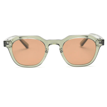 retro sun glasses for women TR90 frame polygon polarized sunglasses uv400 male green brown 2023 summer