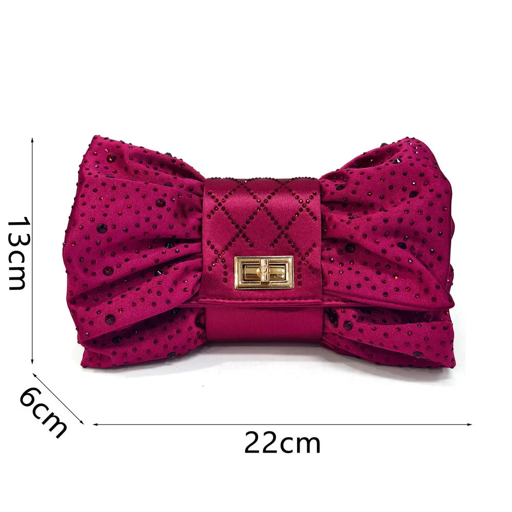 Fashion Brown Color Women's Party Shoes and Bag Set With Elegant Diamond Butterfly Design - Stylish and Chic