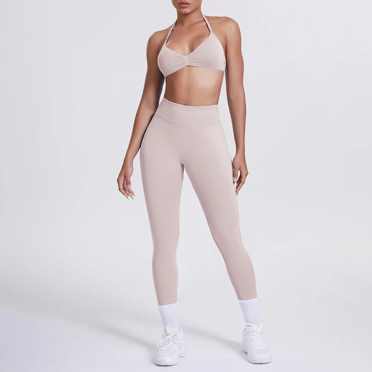 Women 2pcs Patchwork Sport Yoga Suit Training Sleeveless Sport Gym Tops Tummy Control Slimming Booty Leggings Yoga Suit Sports